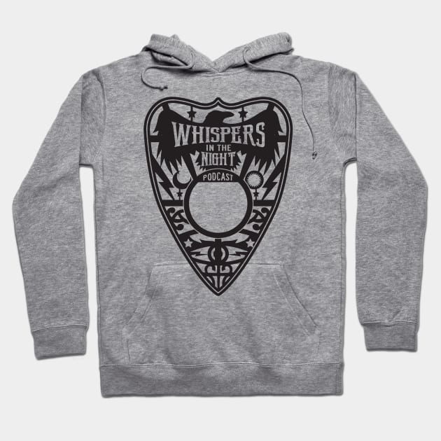 Whispers in the Night Logo (Black) Hoodie by Whispers in the Night Podcast